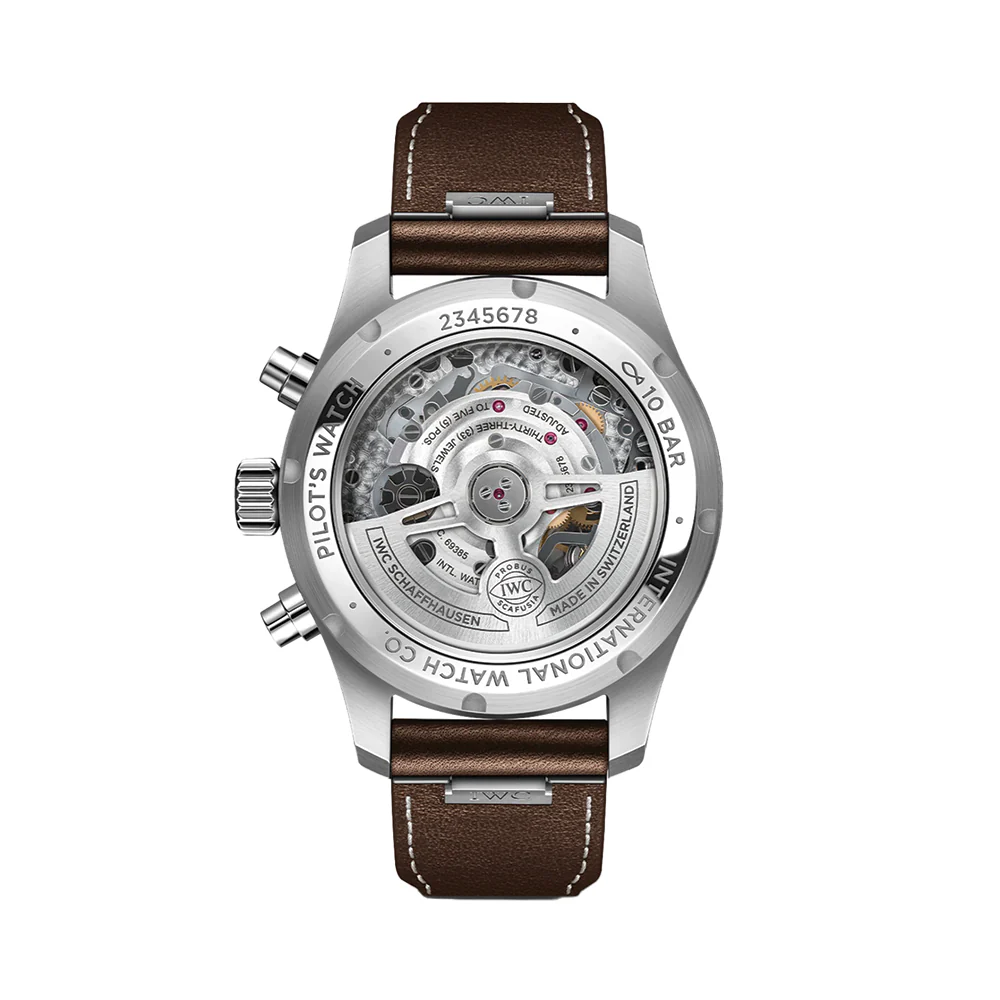 Pilot's Watch Chronograph 41mm - Green on Leather Strap - Image 3
