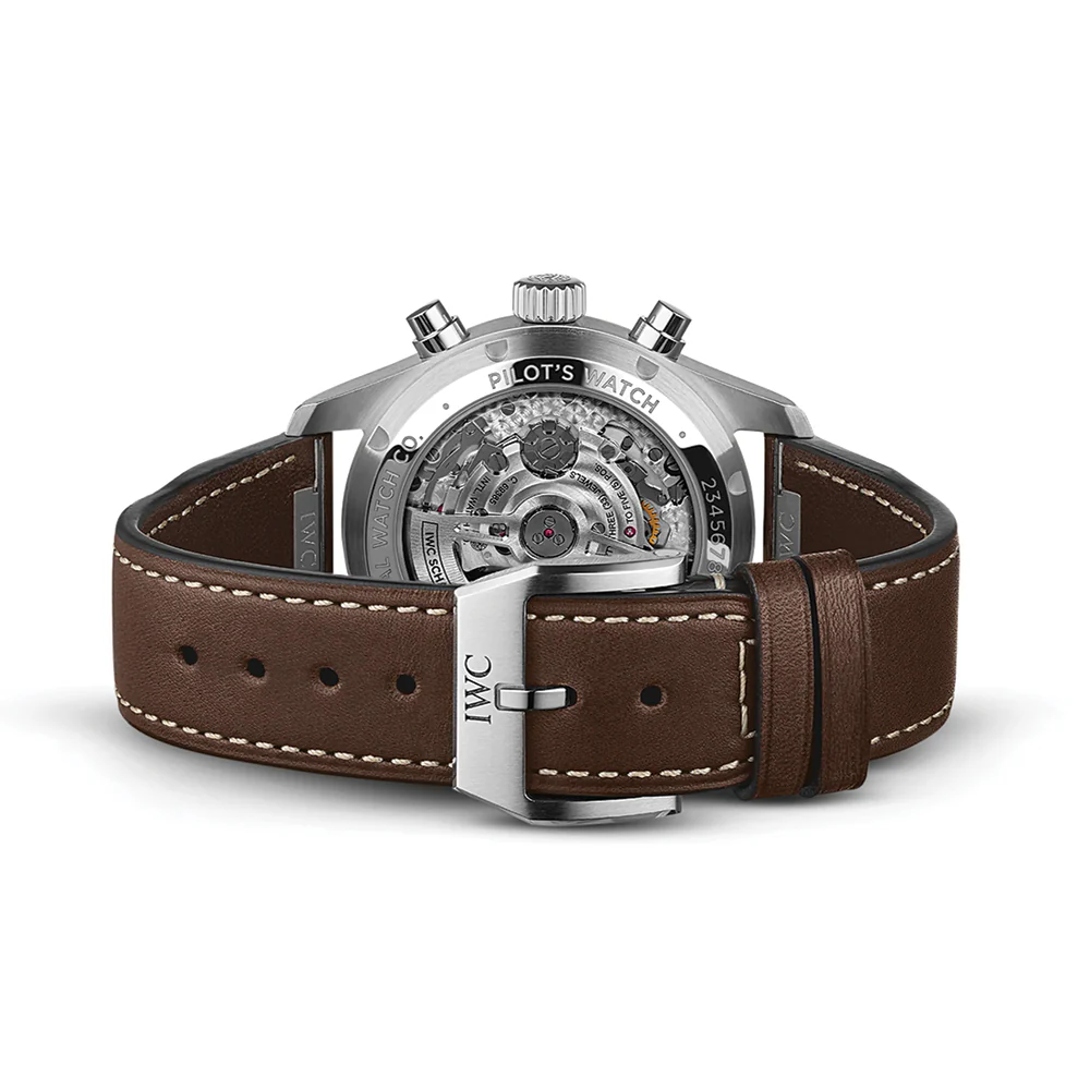 Pilot's Watch Chronograph 41mm - Green on Leather Strap - Image 4