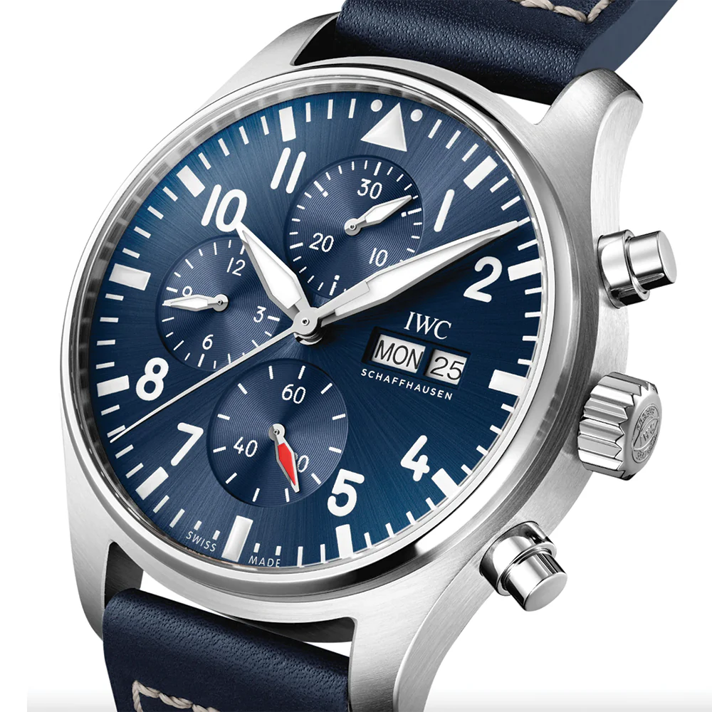 Pilot's Watch Chronograph 43mm - Blue on Leather Strap - Image 2