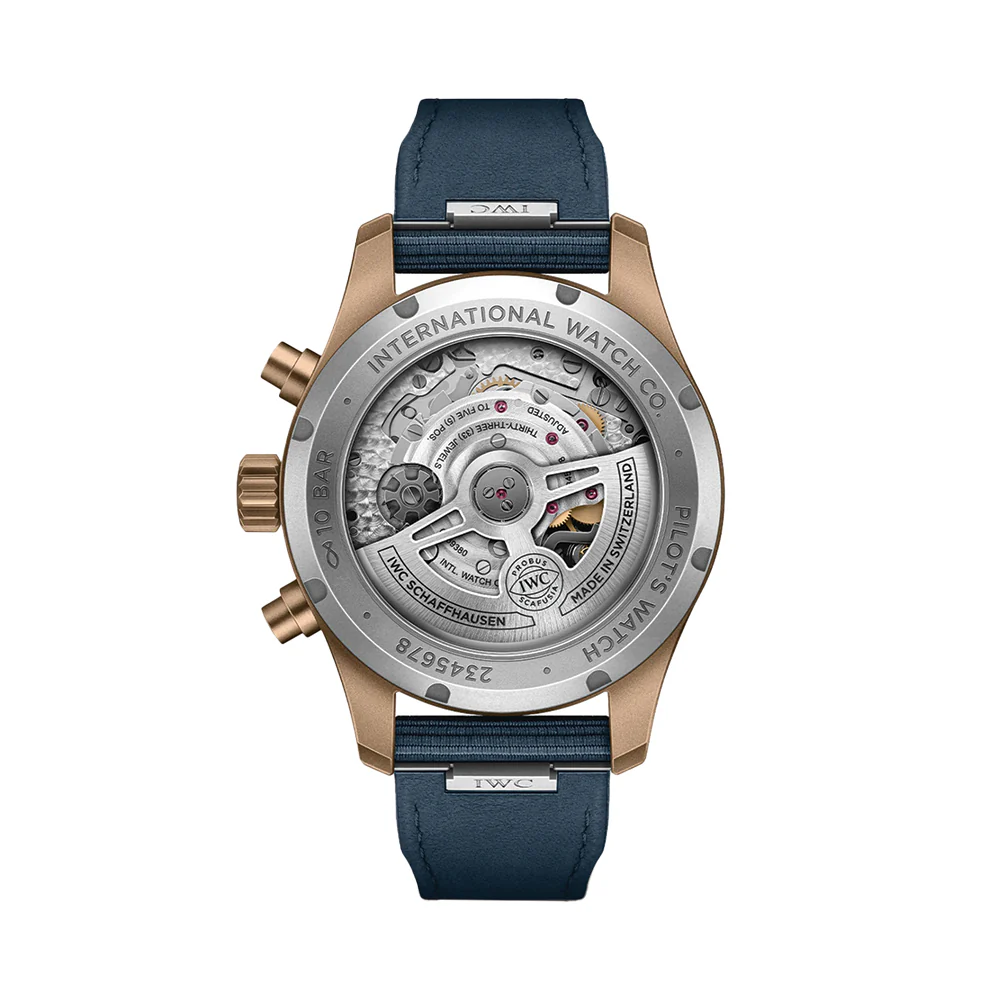 Pilot's Watch Chronograph Bronze Case 41mm - Blue on Textile Strap - Image 3