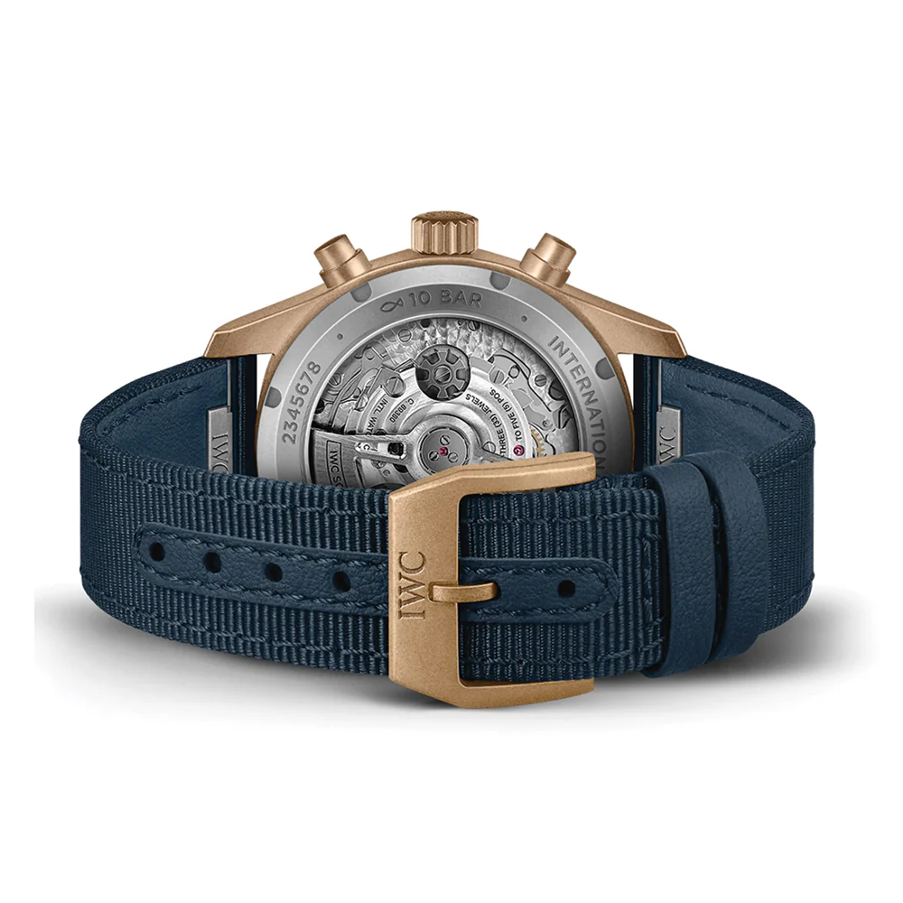 Pilot's Watch Chronograph Bronze Case 41mm - Blue on Textile Strap - Image 4