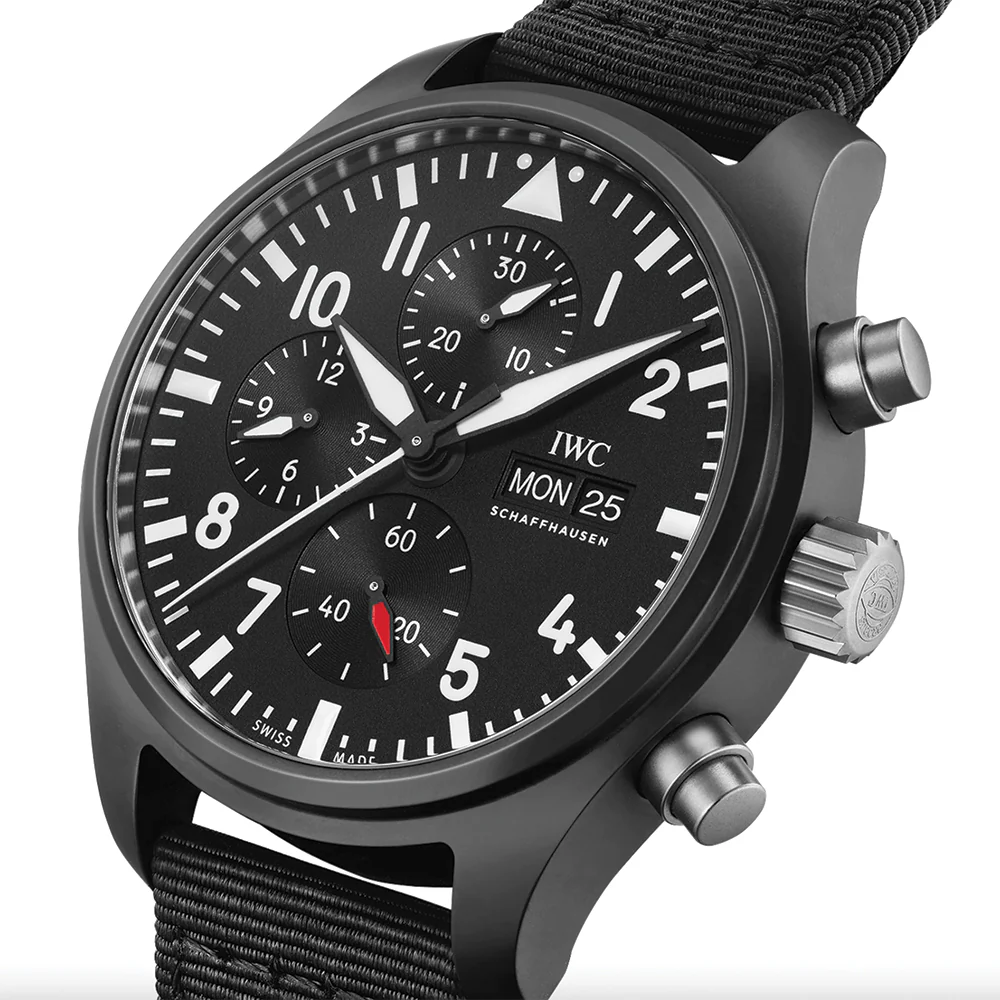 Pilot's Watch Chronograph TOP GUN Ceramic Case 44.5mm - Black on Textile Strap - Image 2