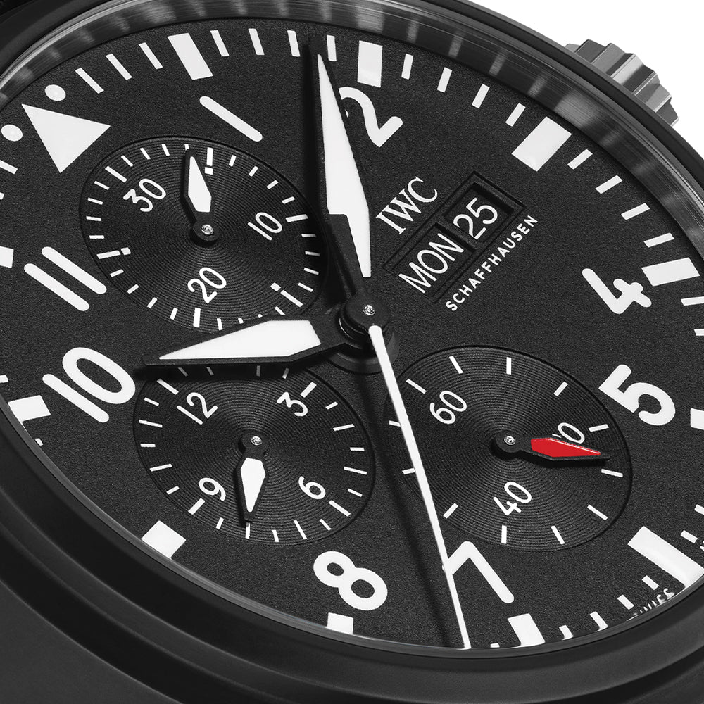 Pilot's Watch Chronograph TOP GUN Ceramic Case 44.5mm - Black on Textile Strap - Image 3