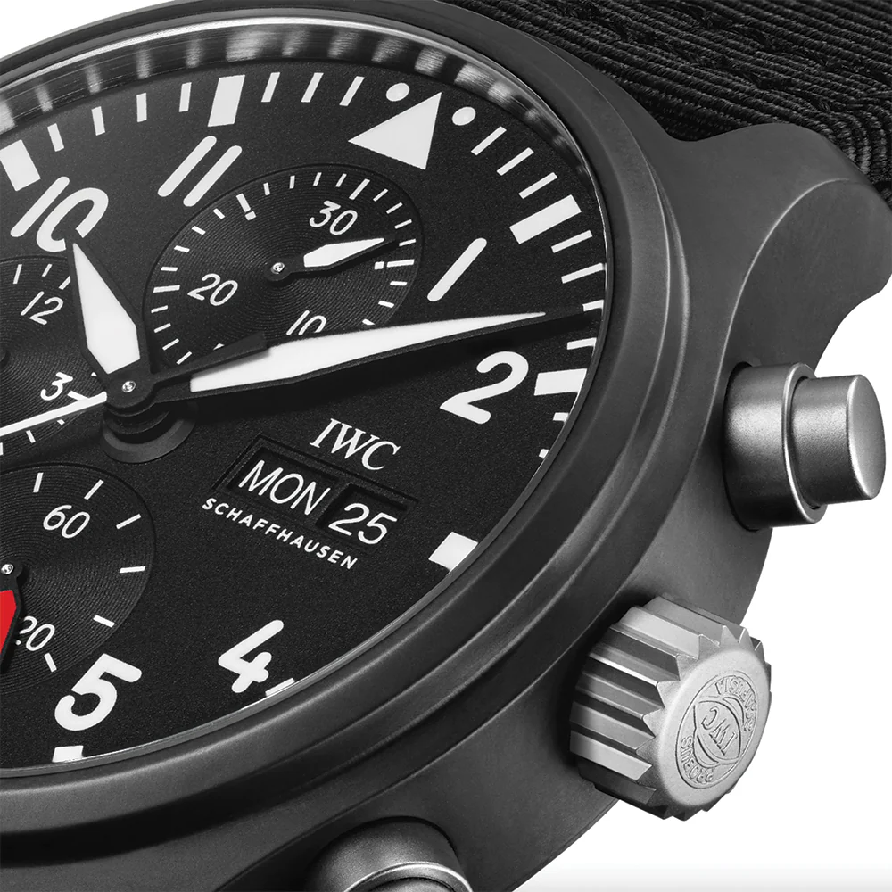 Pilot's Watch Chronograph TOP GUN Ceramic Case 44.5mm - Black on Textile Strap - Image 4