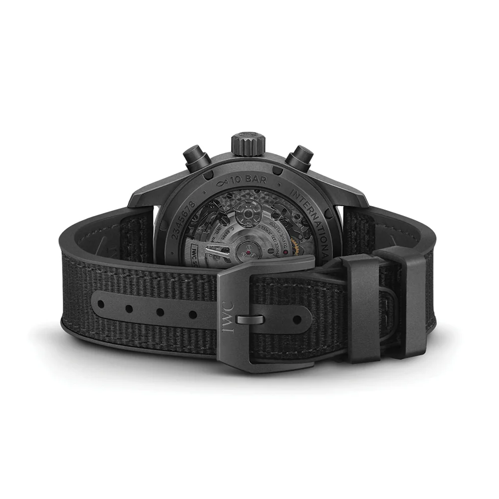 Pilot's Watch Chronograph TOP GUN Ceratanium® Case 41mm - Black on Rubber Strap - Image 4