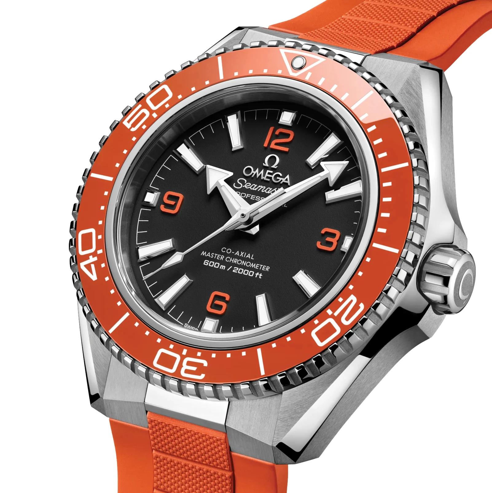 Seamaster Planet Ocean 600M 42mm - Black and Orange on Orange Rubber Strap - Image 2
