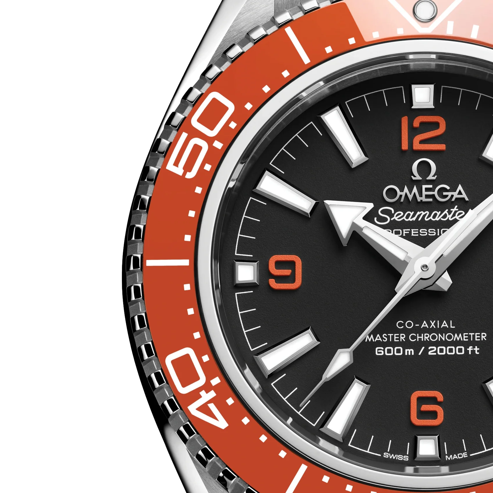 Seamaster Planet Ocean 600M 42mm - Black and Orange on Orange Rubber Strap - Image 3