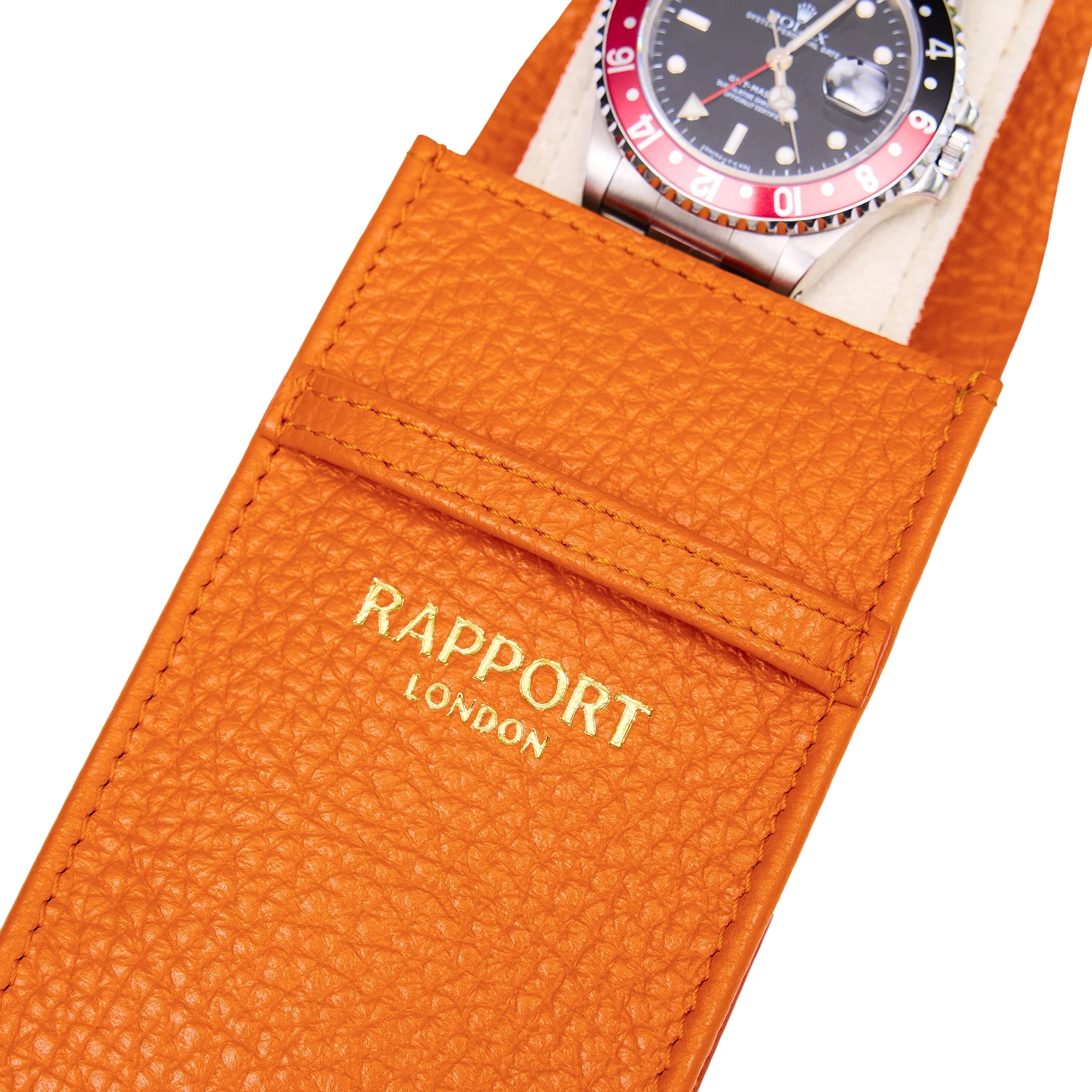 Portobello Single Watch Pouch - Orange - Image 2