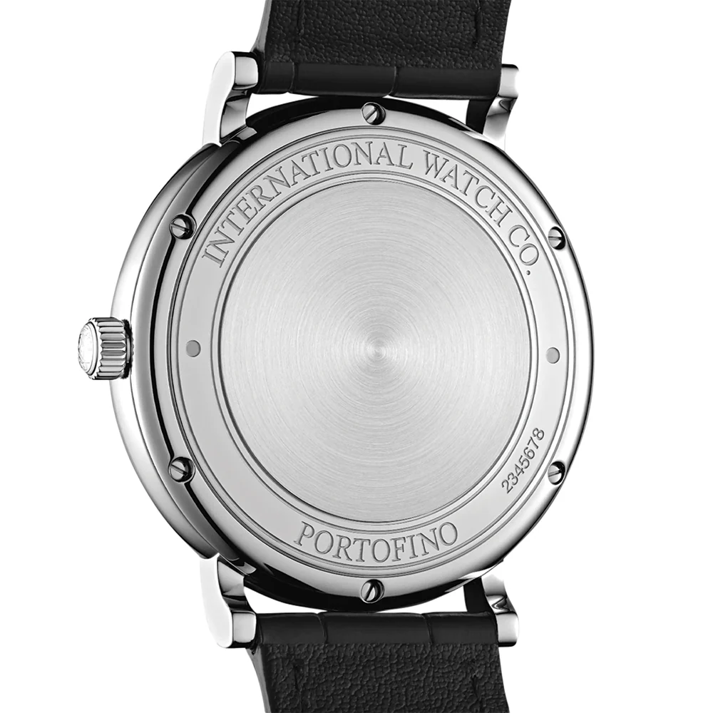 Portofino Automatic Gold Accents 40mm - Silver on Leather Strap - Image 4