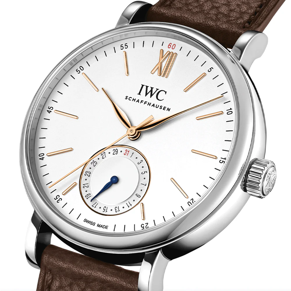 Portofino Pointer Date 39mm - Silver-Plated on Leather Strap - Image 2