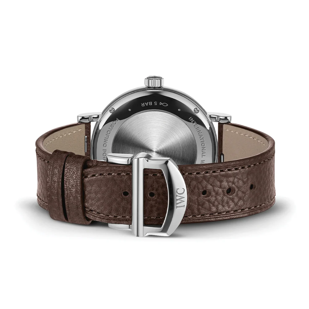 Portofino Pointer Date 39mm - Silver-Plated on Leather Strap - Image 4