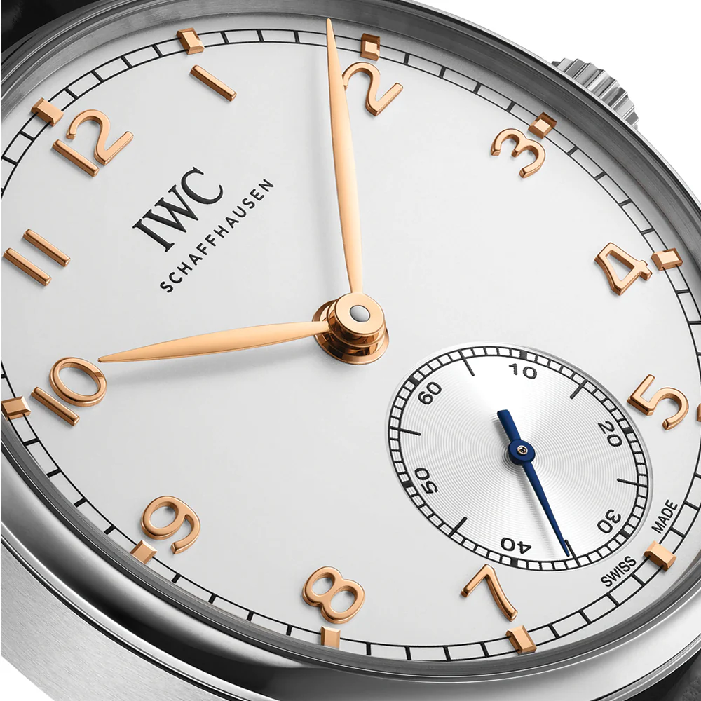 Portugieser Automatic 40mm - Silver w/ Black Accents on Leather Strap - Image 4