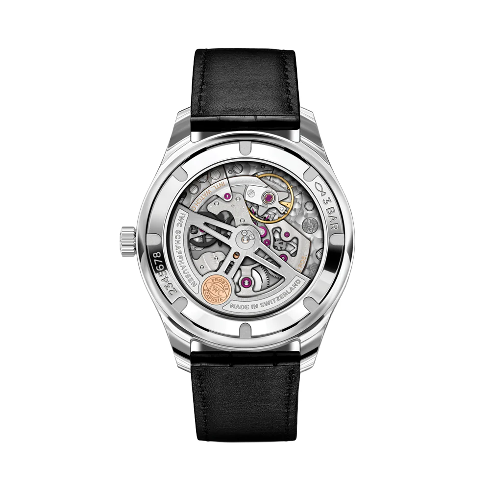 Portugieser Automatic 40mm - Silver w/ Black Accents on Leather Strap - Image 5