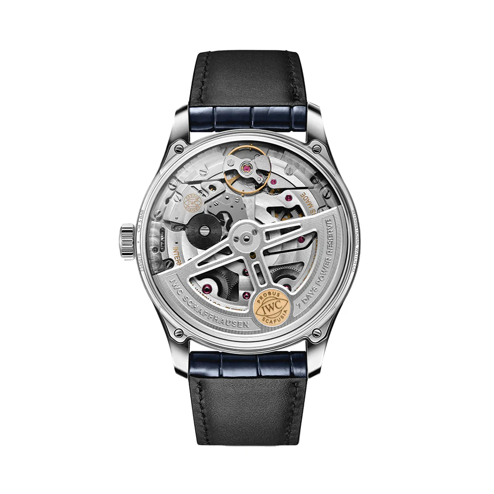 Portugieser Automatic Blue Accents 42mm - Silver-Plated on Blue Leather Strap - Image 3