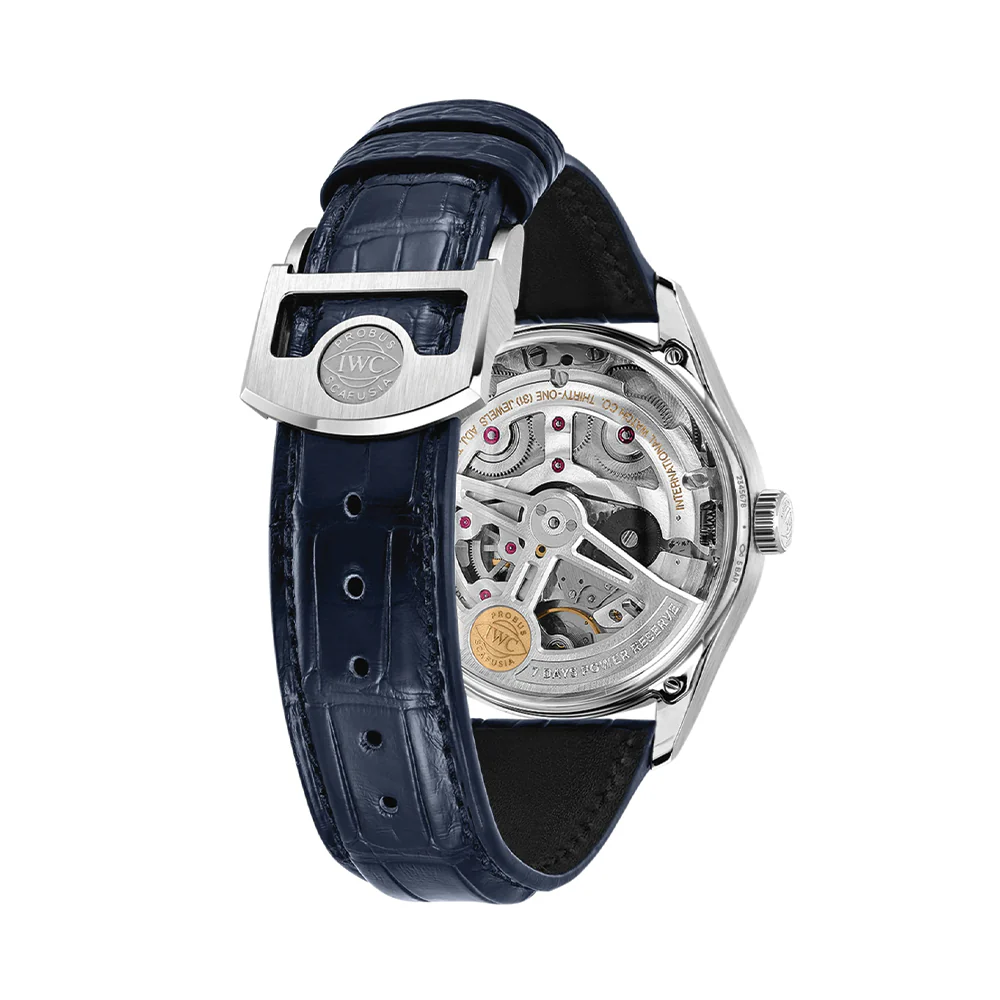 Portugieser Automatic Blue Accents 42mm - Silver-Plated on Blue Leather Strap - Image 4