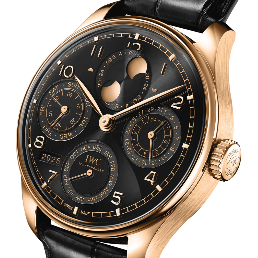 Portugieser Perpetual Calendar 18K Armor Gold® Case 44mm - Black on Leather Strap - Image 2