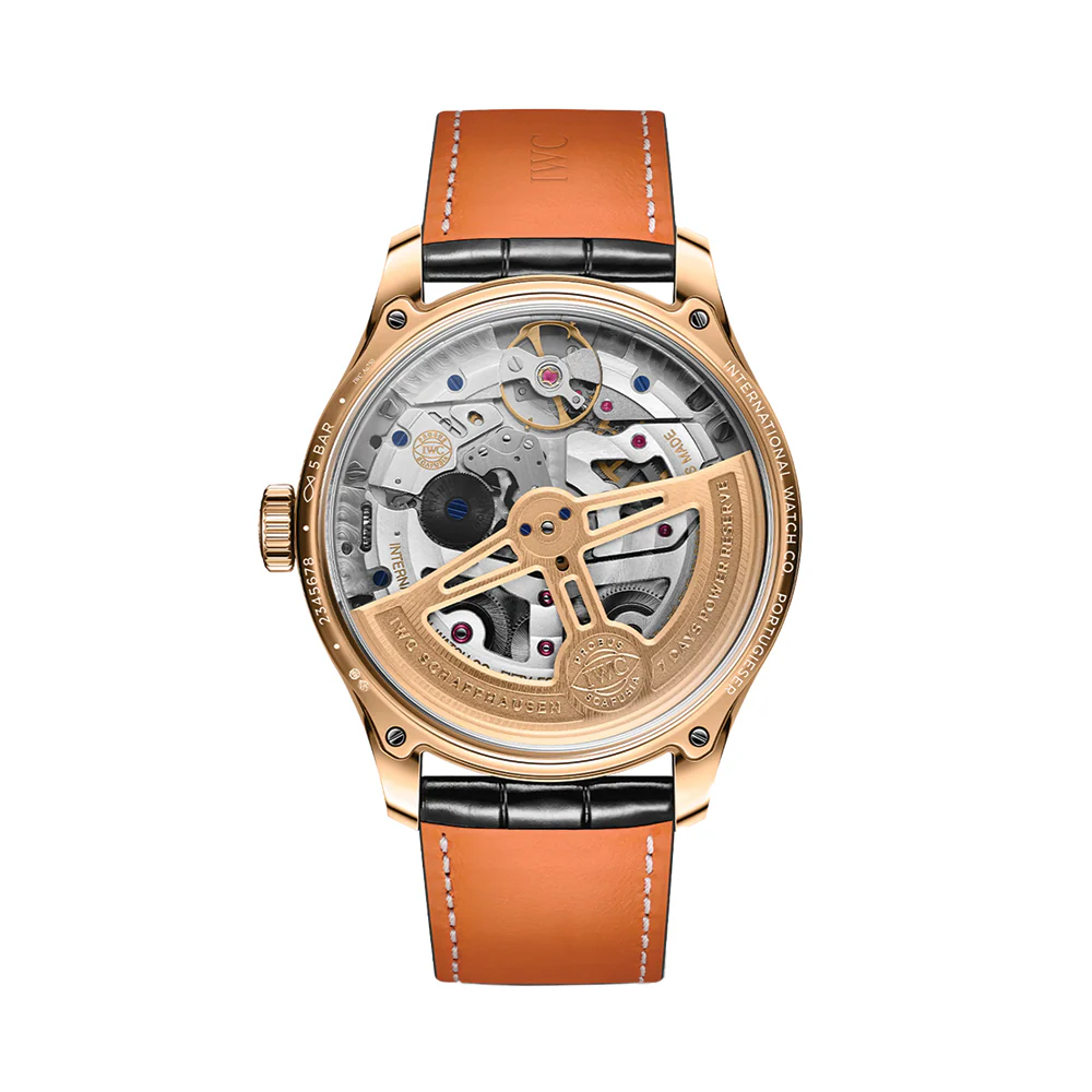 Portugieser Perpetual Calendar 18K Armor Gold® Case 44mm - Black on Leather Strap - Image 3