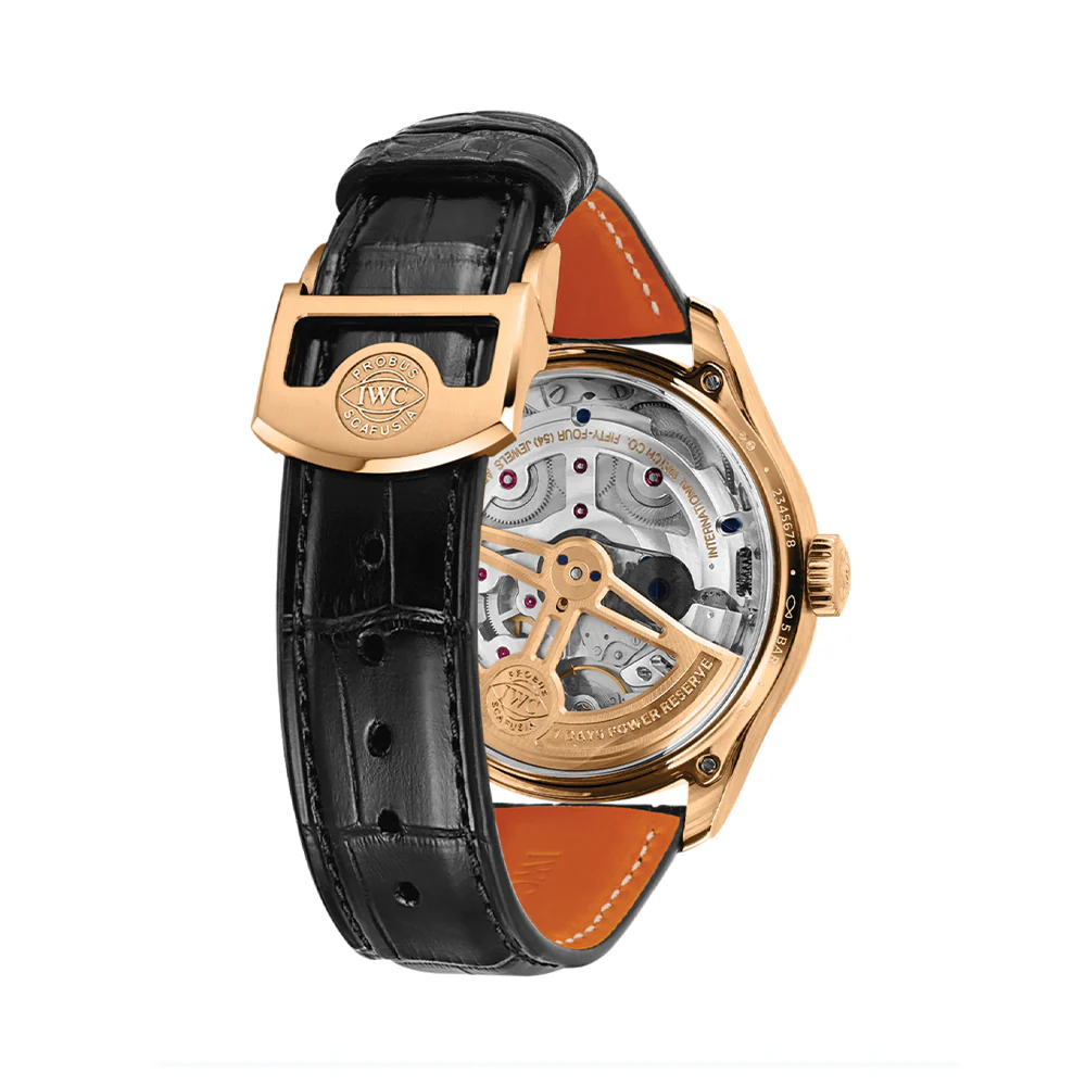 Portugieser Perpetual Calendar 18K Armor Gold® Case 44mm - Black on Leather Strap - Image 4