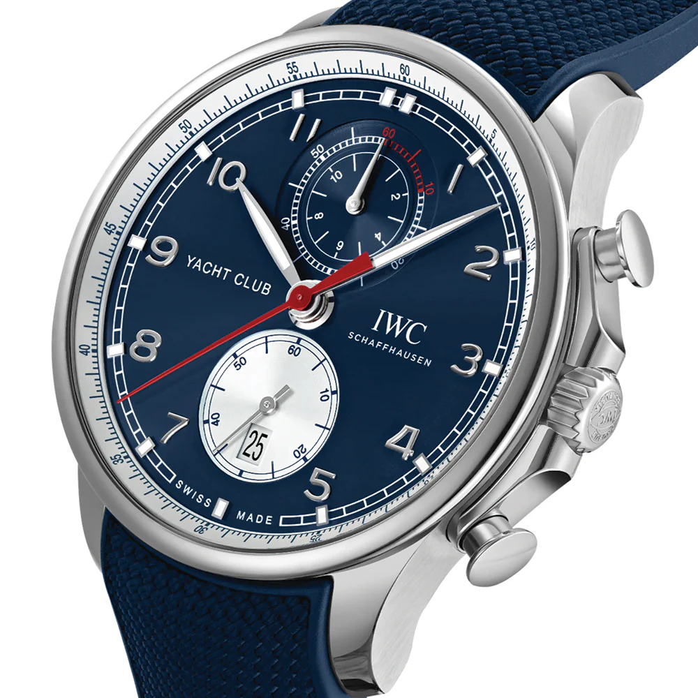Portugieser Yacht Club Chronograph Edition “Orlebar Brown” 44.6mm - Blue on Rubber Strap - Image 2