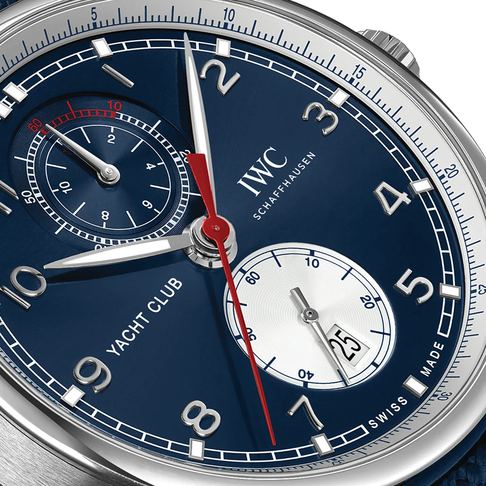 Portugieser Yacht Club Chronograph Edition “Orlebar Brown” 44.6mm - Blue on Rubber Strap - Image 4