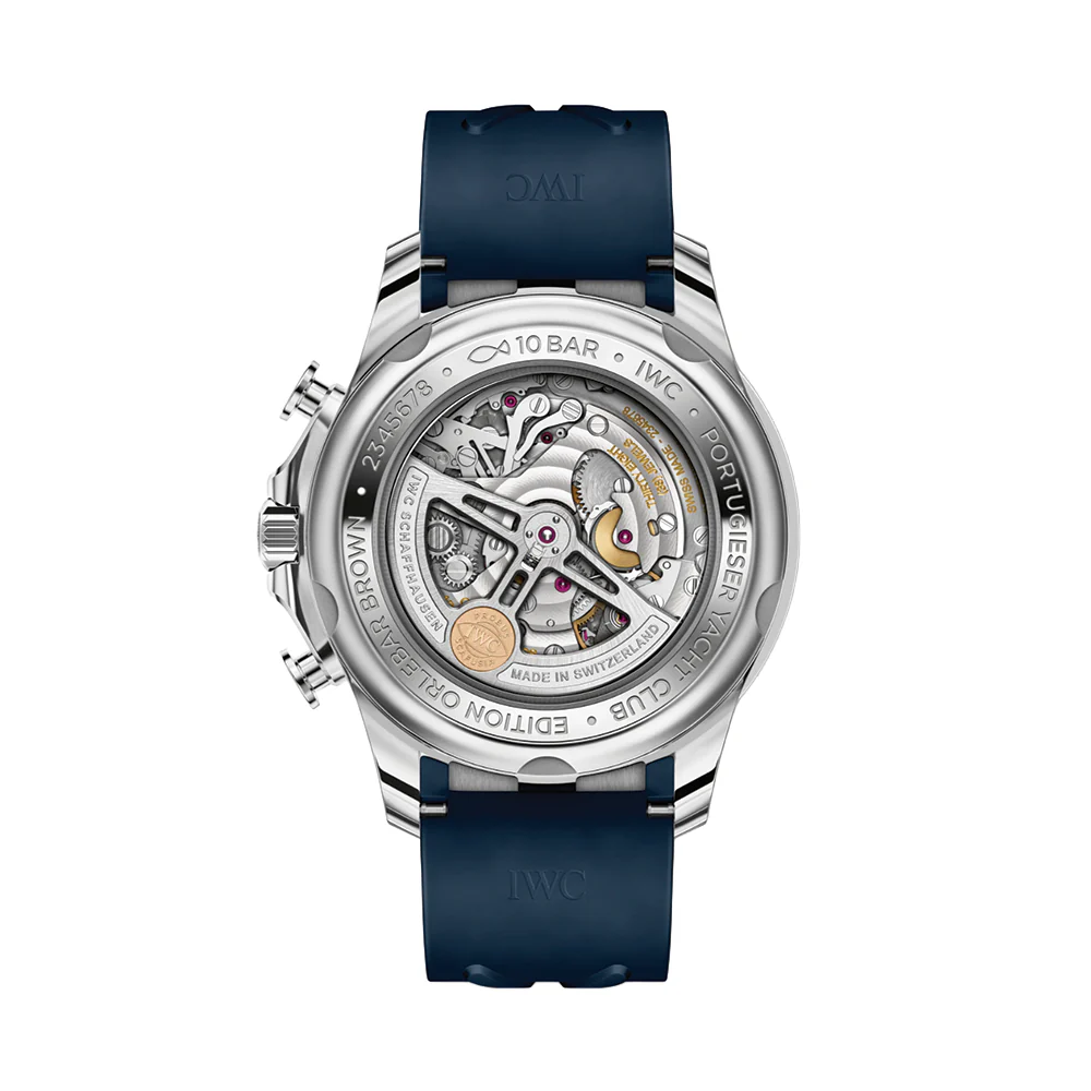 Portugieser Yacht Club Chronograph Edition “Orlebar Brown” 44.6mm - Blue on Rubber Strap - Image 5