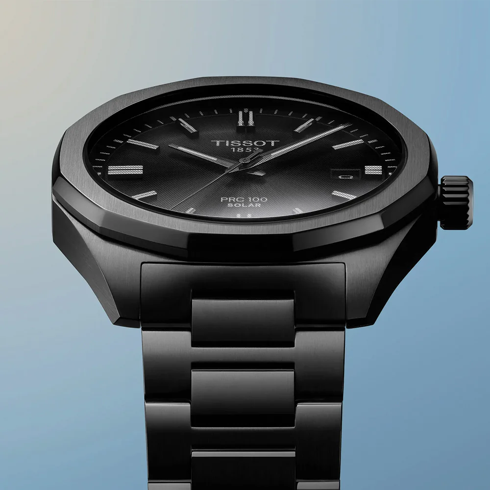 PRC 100 Solar Quartz 39mm - Black on Bracelet - Image 2