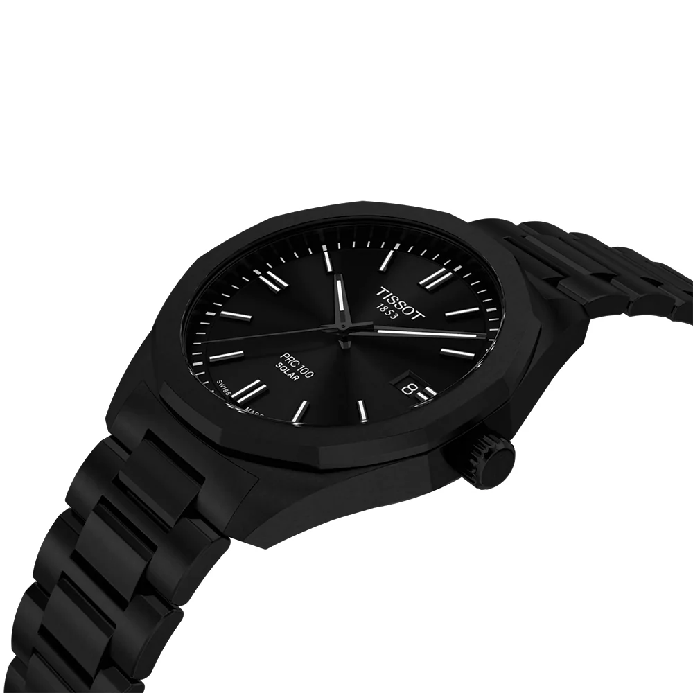 PRC 100 Solar Quartz 39mm - Black on Bracelet - Image 4
