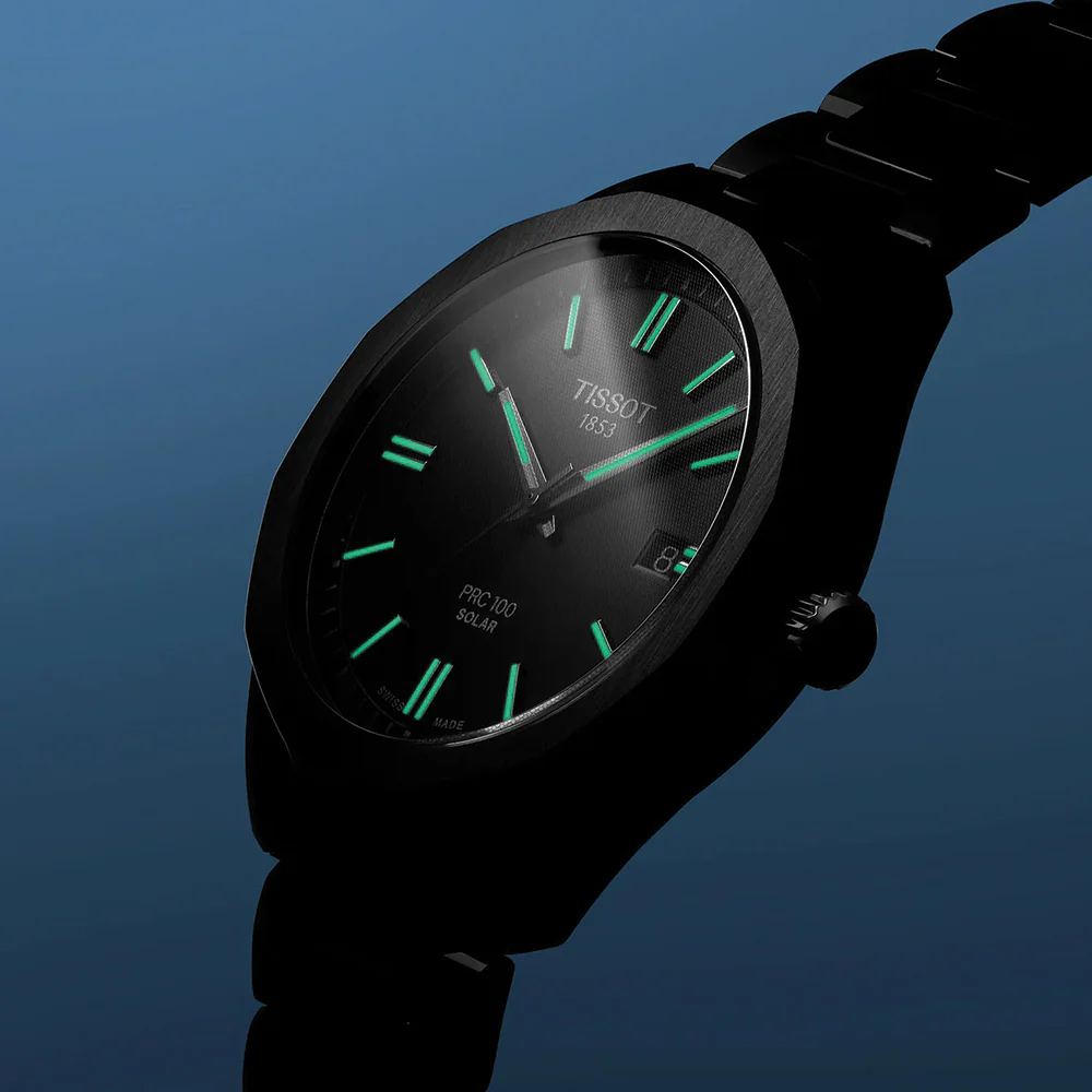 PRC 100 Solar Quartz 39mm - Black on Bracelet - Image 5