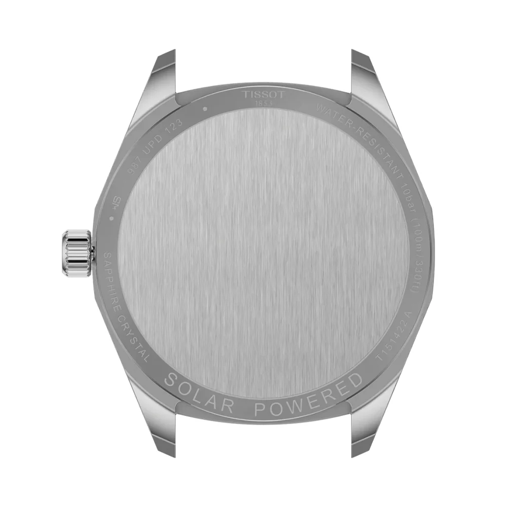 PRC 100 Solar Quartz 39mm - Silver on Leather Strap - Image 5