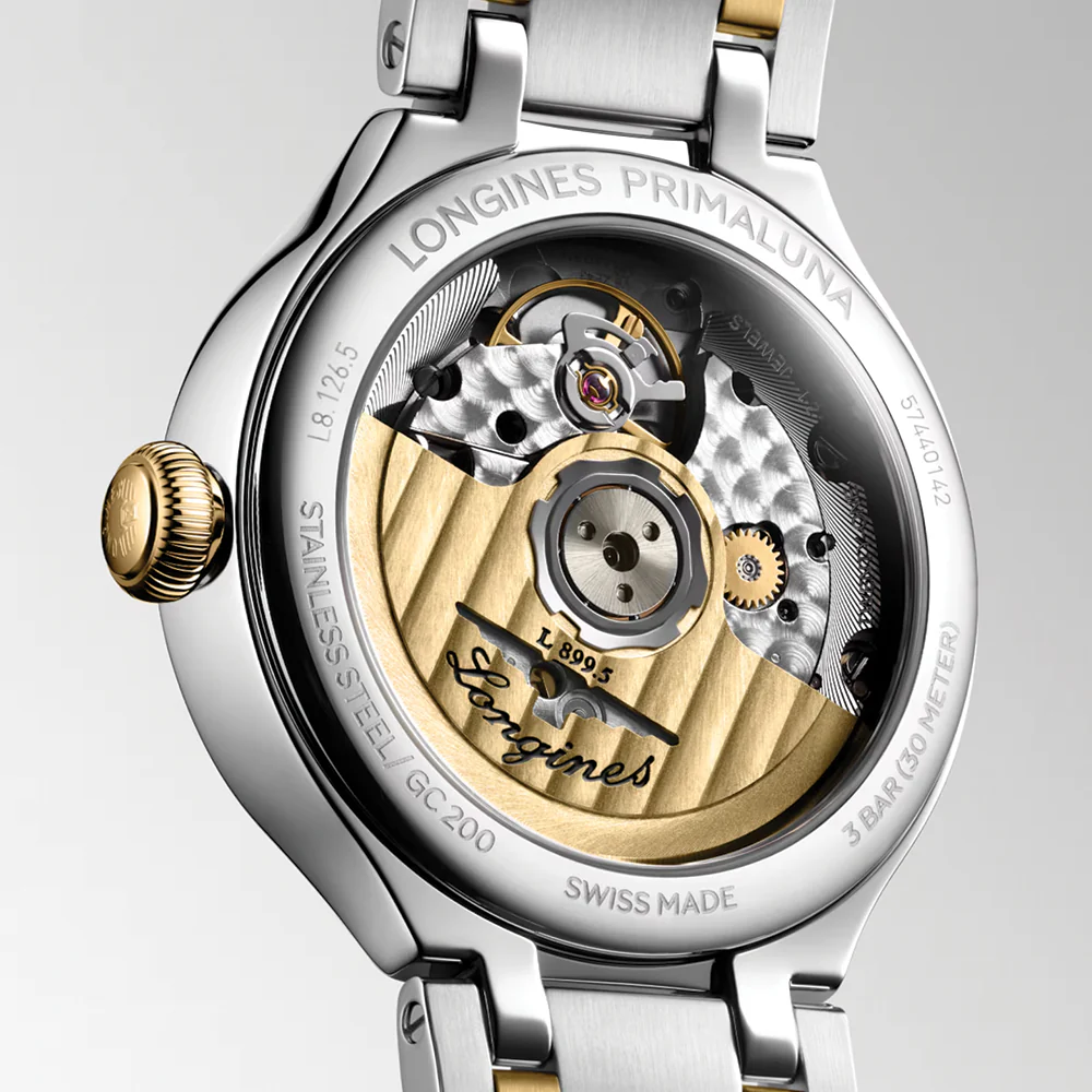 Primaluna Moonphase Two-Tone 34mm - Silver on Bracelet - Image 4