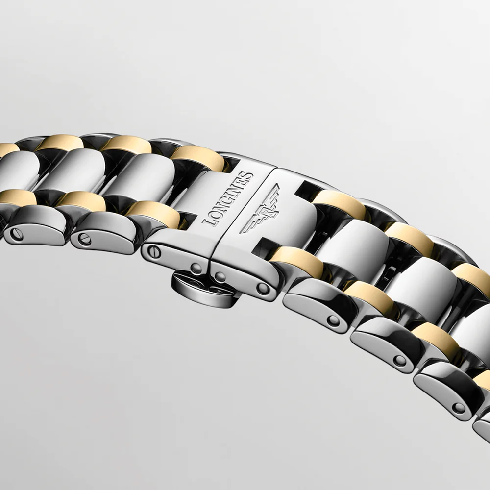 Primaluna Moonphase Two-Tone 34mm - Silver on Bracelet - Image 6