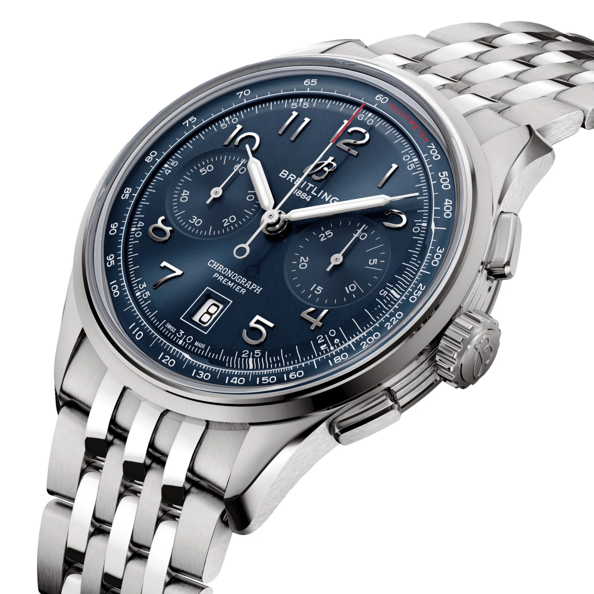Premier B01 Chronograph 42mm - Blue on Bracelet - Image 2