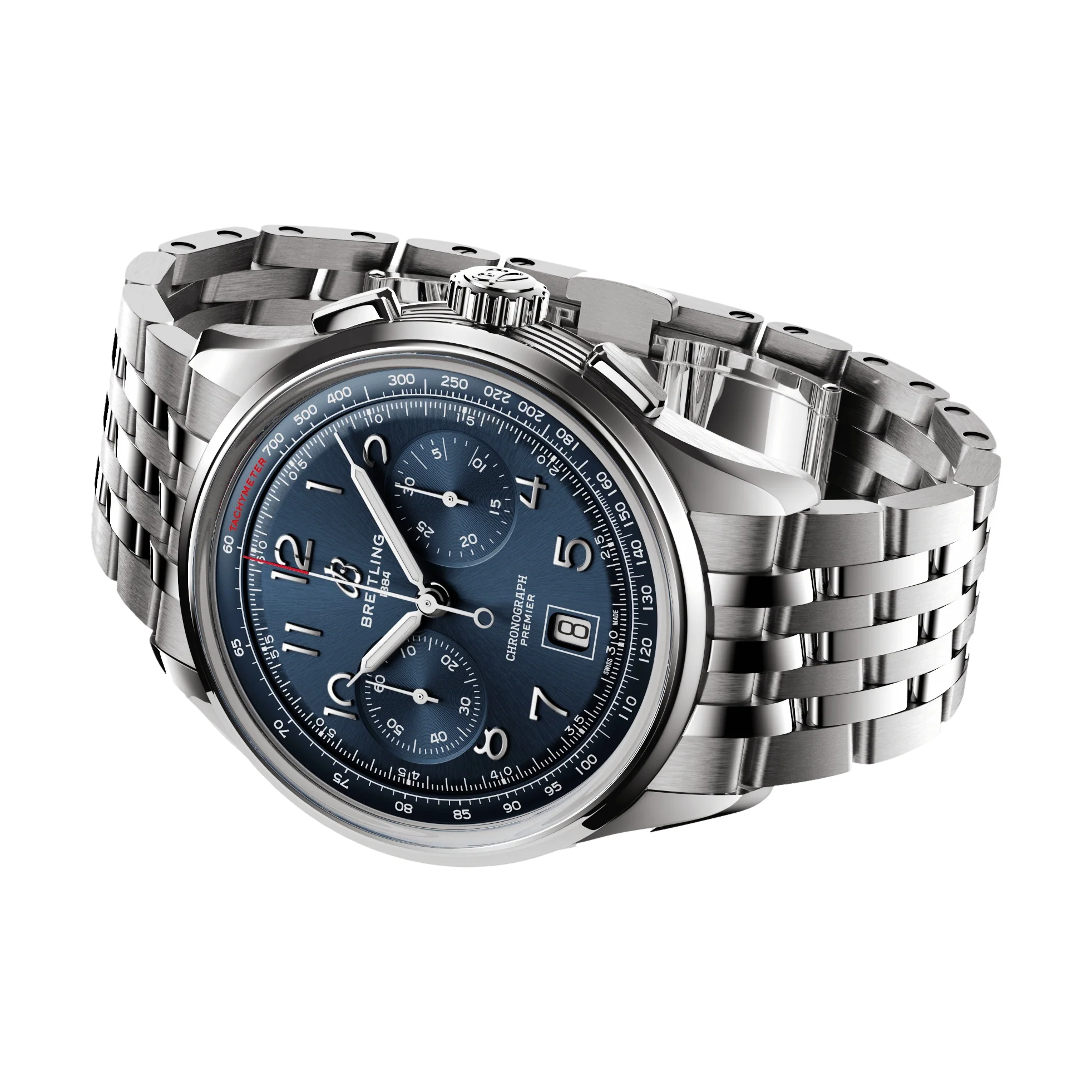 Premier B01 Chronograph 42mm - Blue on Bracelet - Image 3