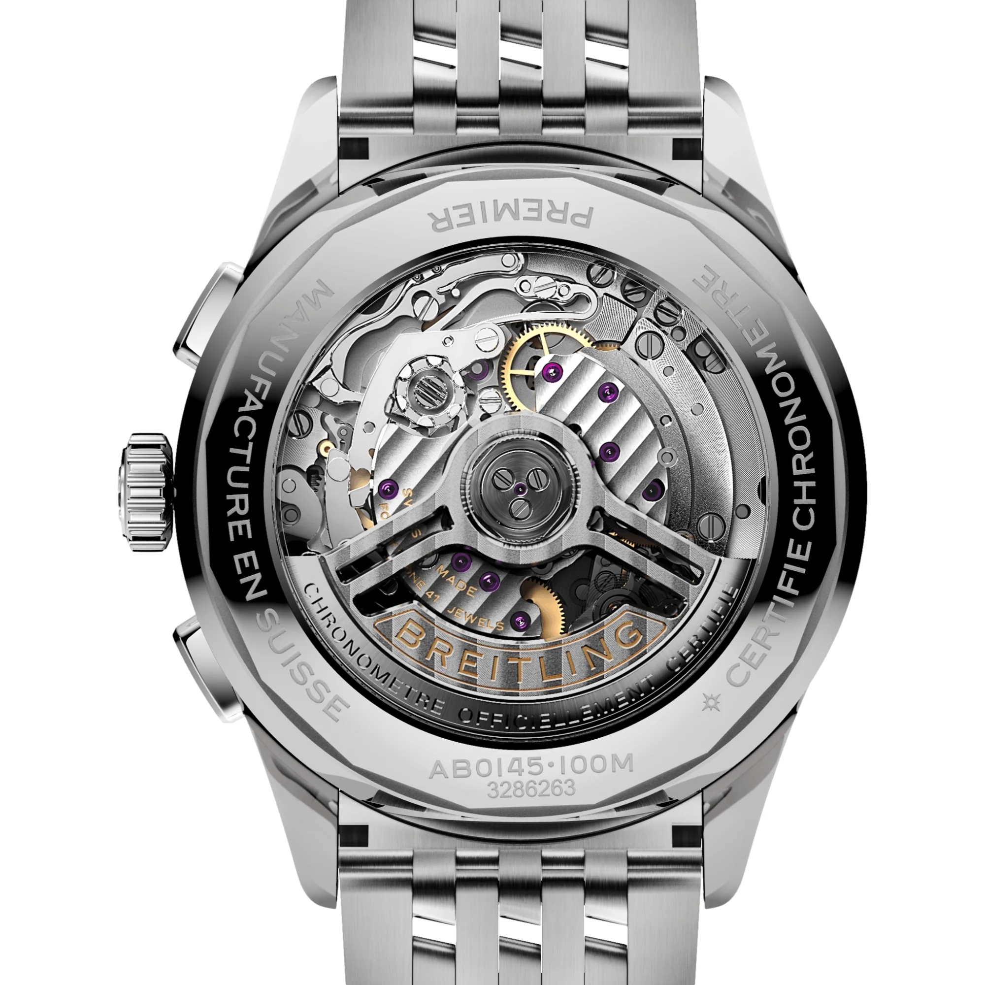 Premier B01 Chronograph 42mm - Blue on Bracelet - Image 4