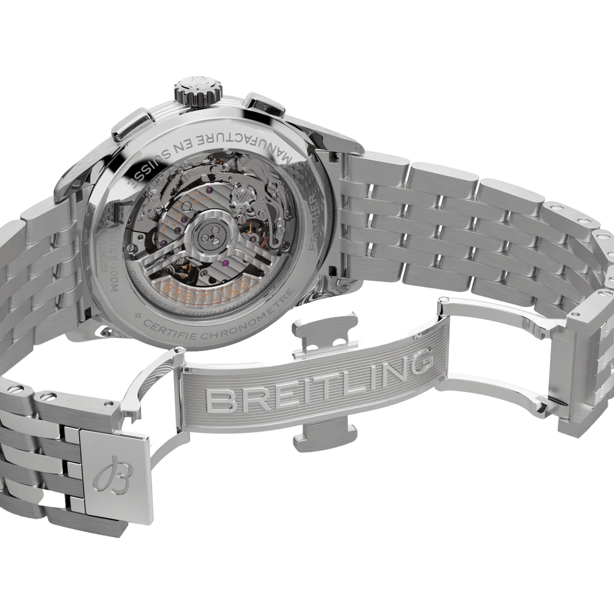 Premier B01 Chronograph 42mm - Blue on Bracelet - Image 6