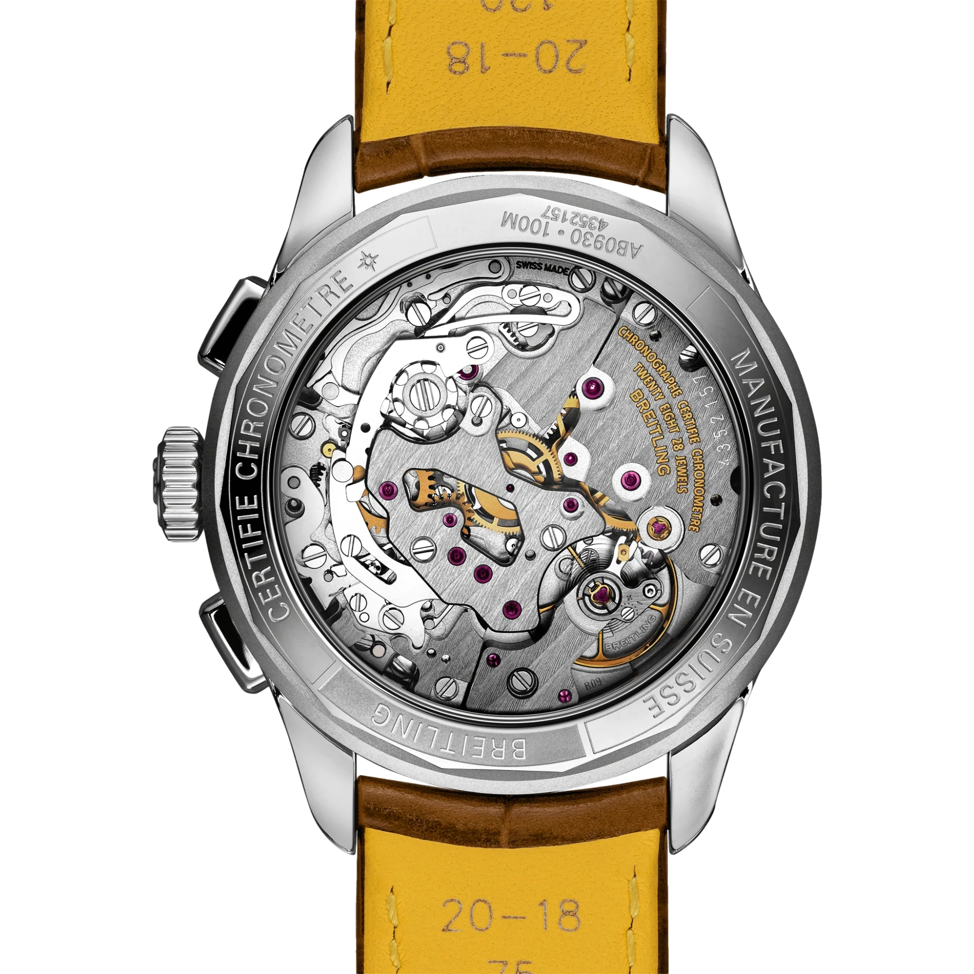 Premier B09 Chronograph 40mm - Pistachio Green on Leather Strap - Image 6