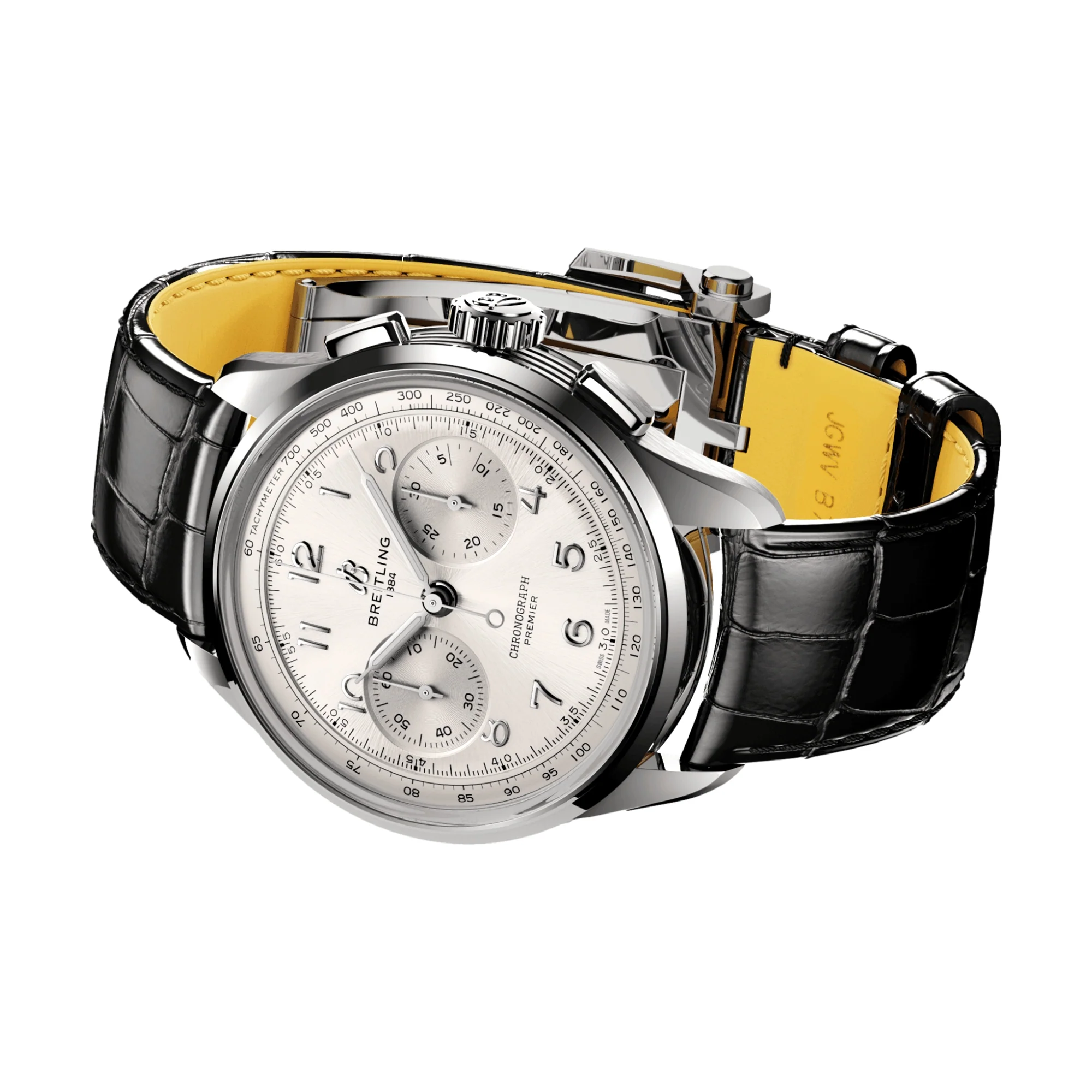 Premier B09 Chronograph 40mm - Silver on Leather Strap - Image 5