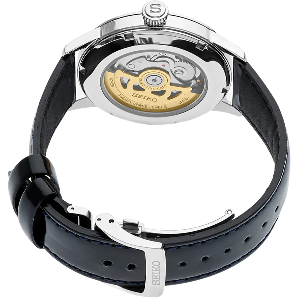 SRPB43 Presage Cocktail Time 40.5mm - Blue on Leather Strap - Image 7