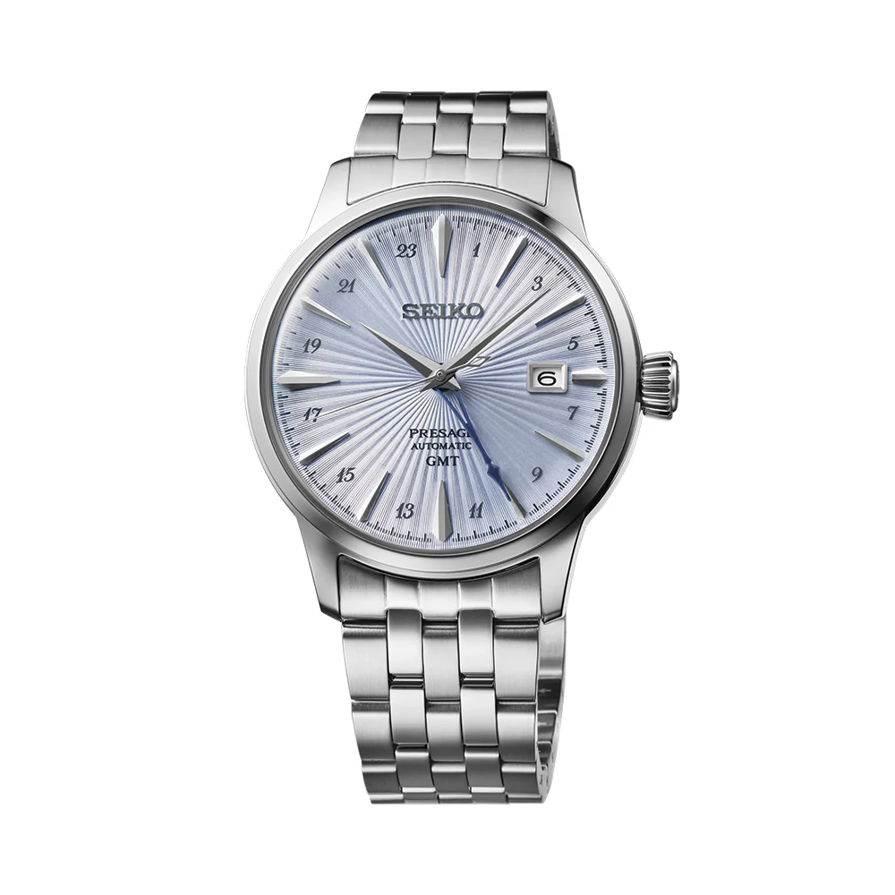 SSK037 Presage Cocktail Time GMT 40.5mm - Blue on Bracelet
