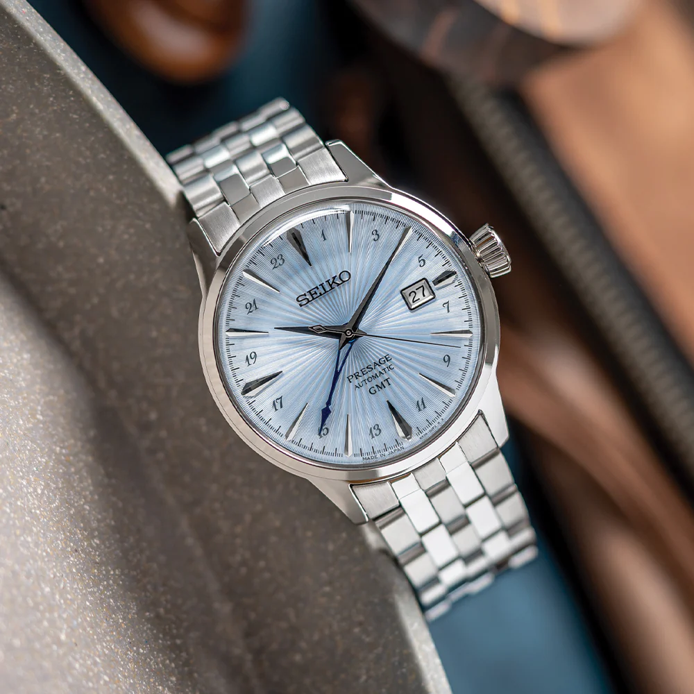 SSK037 Presage Cocktail Time GMT 40.5mm - Blue on Bracelet - Image 2