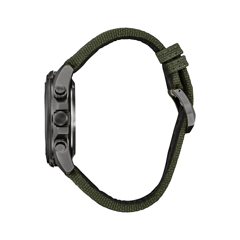 Promaster Land U822 Eco-Drive 43.9mm - Green on Fabric Strap - Image 4