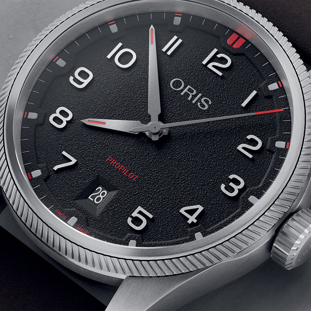 ProPilot Date 41mm - Black on Leather Strap - Image 4