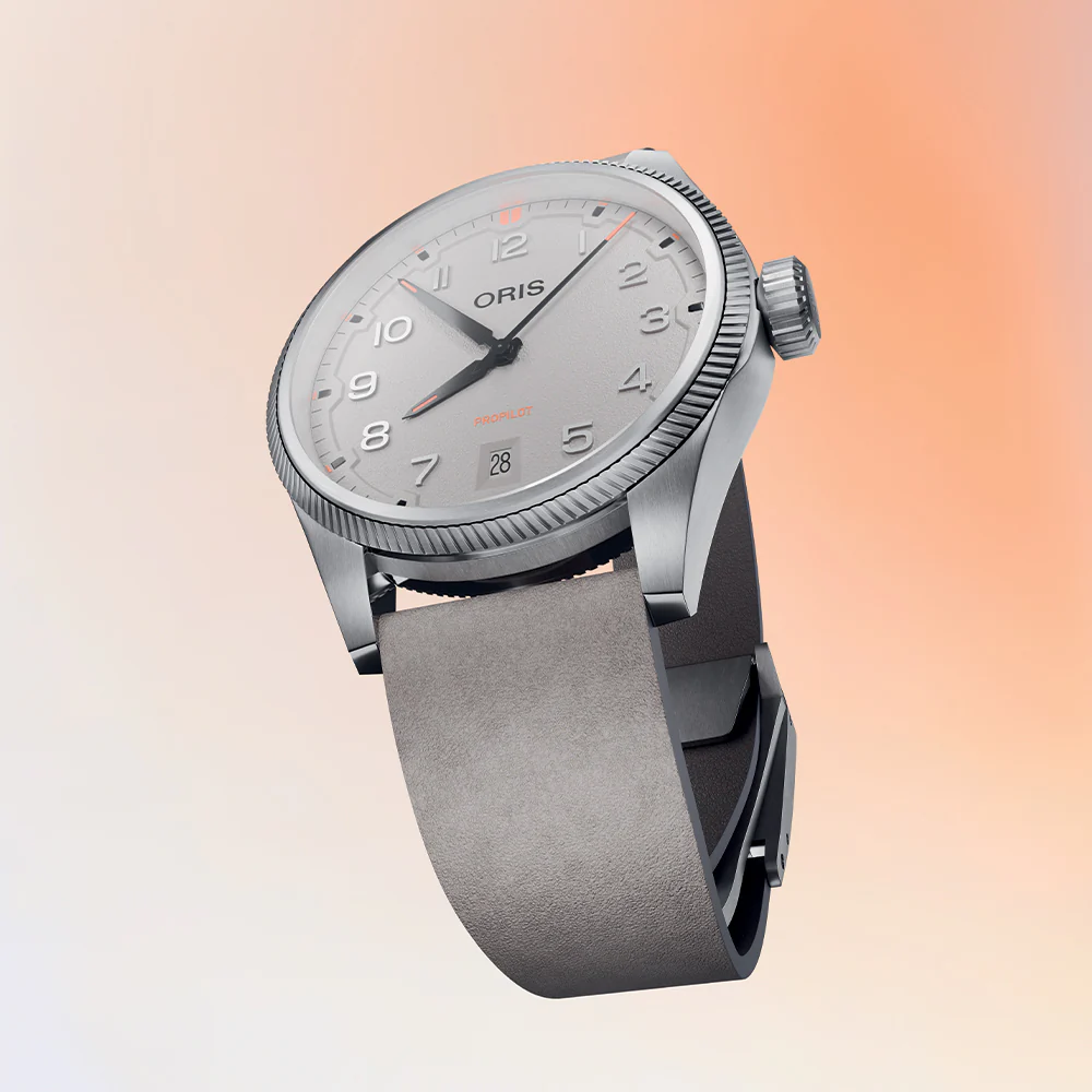 ProPilot Date 41mm - Chalk Grey on Leather Strap - Image 10