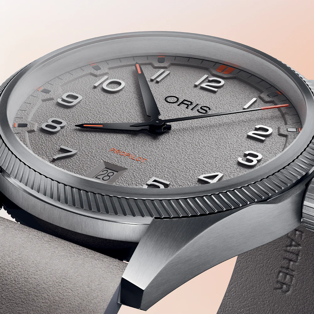ProPilot Date 41mm - Chalk Grey on Leather Strap - Image 3