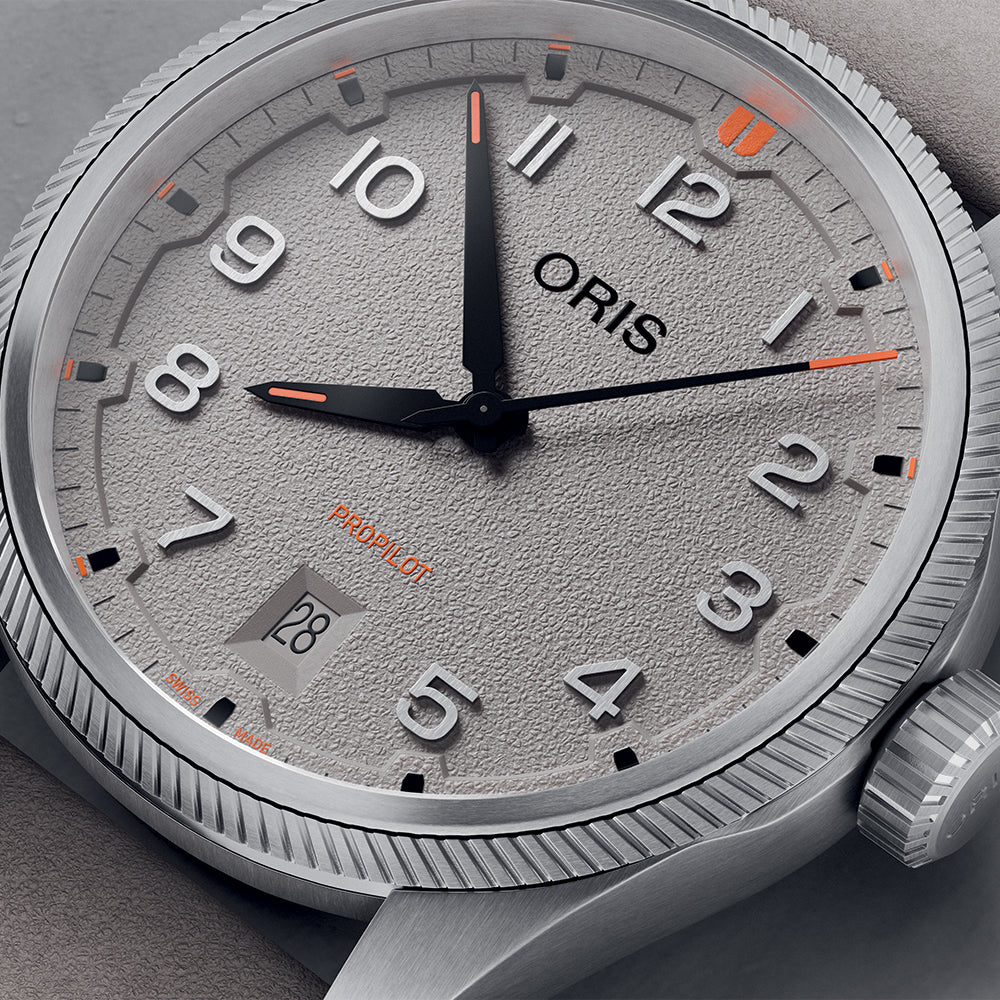 ProPilot Date 41mm - Chalk Grey on Leather Strap - Image 4