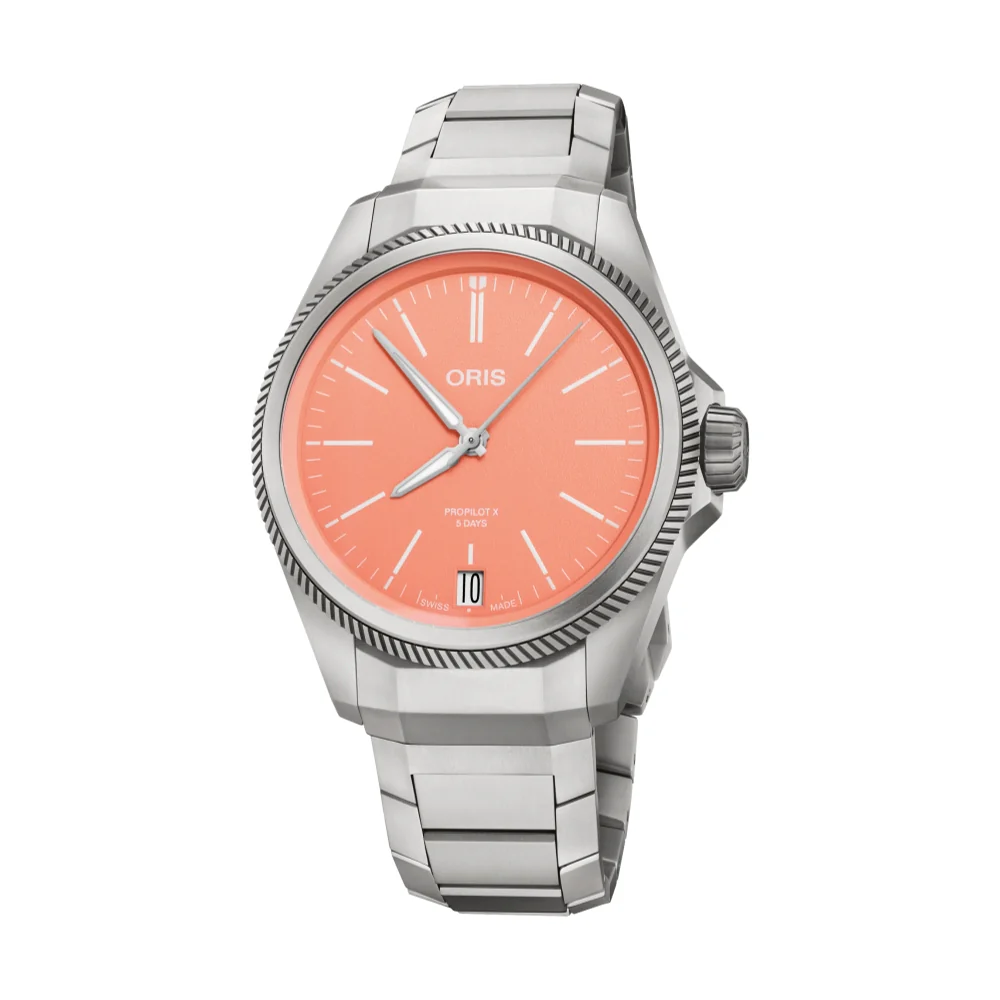 ProPilot X Caliber 400 Titanium 39mm - Salmon on Bracelet