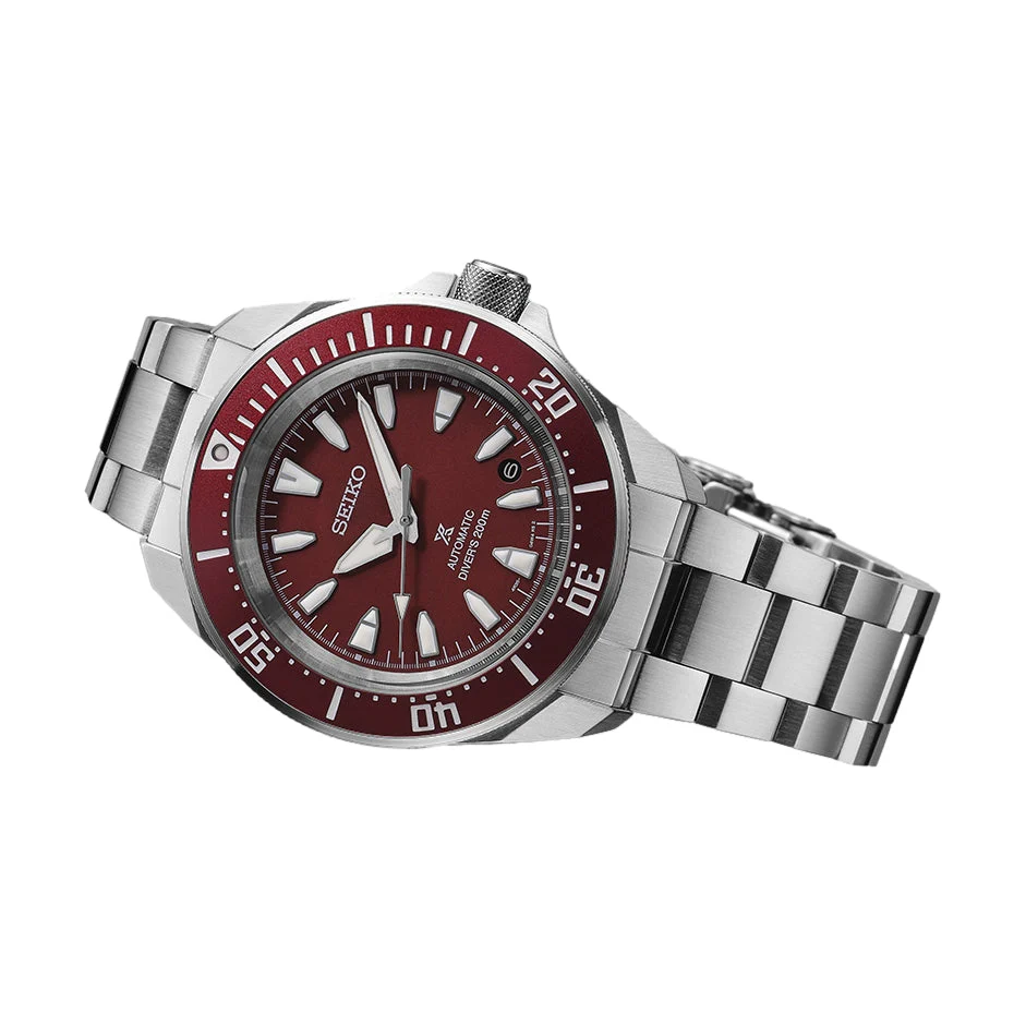 SRPL11 Prospex Samurai Diver 41.7mm - Red on Bracelet - Image 4