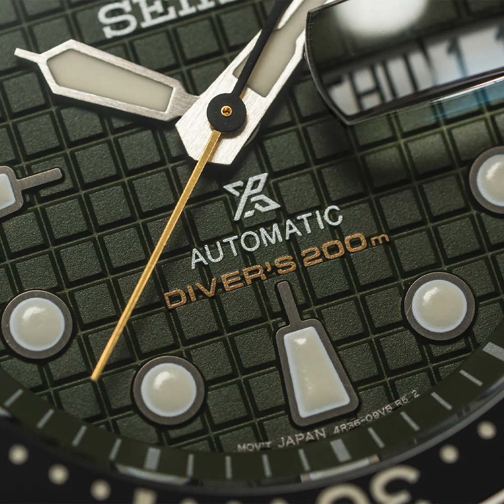 SRPE05 Prospex Automatic Diver 45mm - Green on Rubber Strap - Image 5