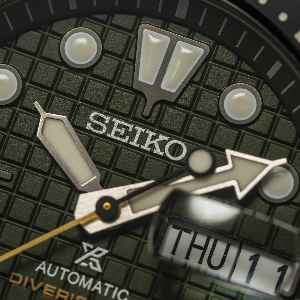 SRPE05 Prospex Automatic Diver 45mm - Green on Rubber Strap - Image 6