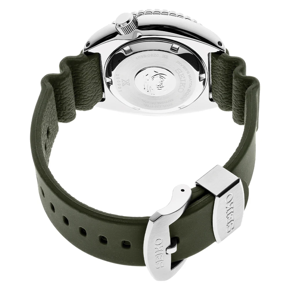 SRPE05 Prospex Automatic Diver 45mm - Green on Rubber Strap - Image 8